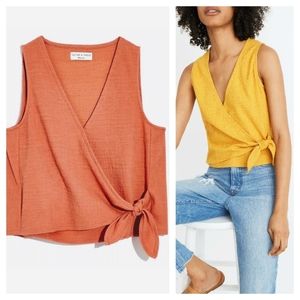 MADEWELL Texture & Thread Wrap Tie Top